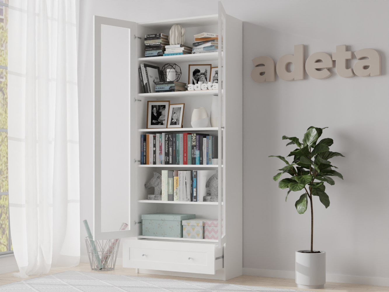 Книжный шкаф Билли 427 white ИКЕА (IKEA) изображение товара