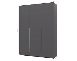 Изображение товара Распашной шкаф Пакс Альхейм 13 grey (gold) ИКЕА (IKEA) на сайте adeta.ru